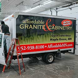 Truck with graphic wrap